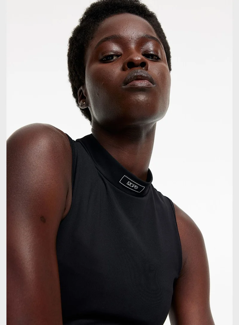 H&M High Neck Knitted Crop Top