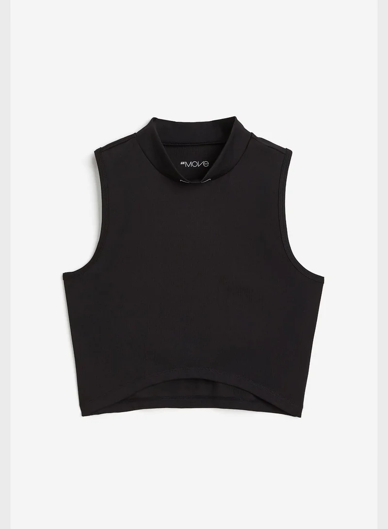 H&M High Neck Knitted Crop Top