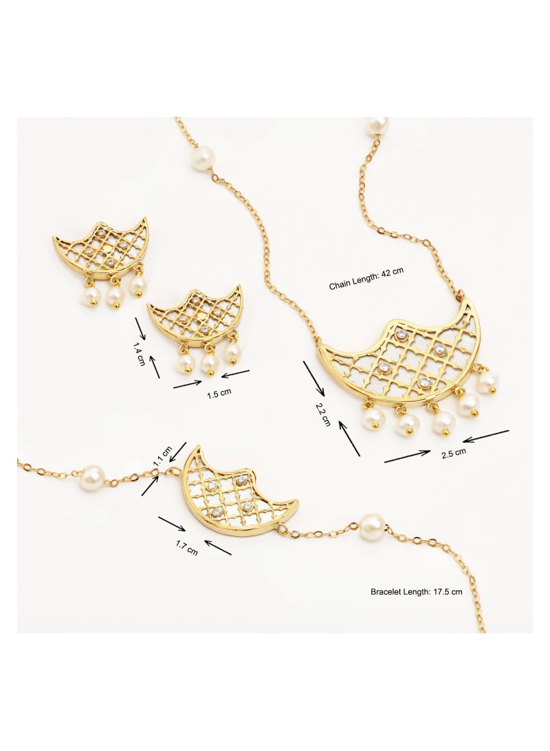 AL ROMAIZAN Sadaf Lunar 18K Traditional Gold Set  - Image 2