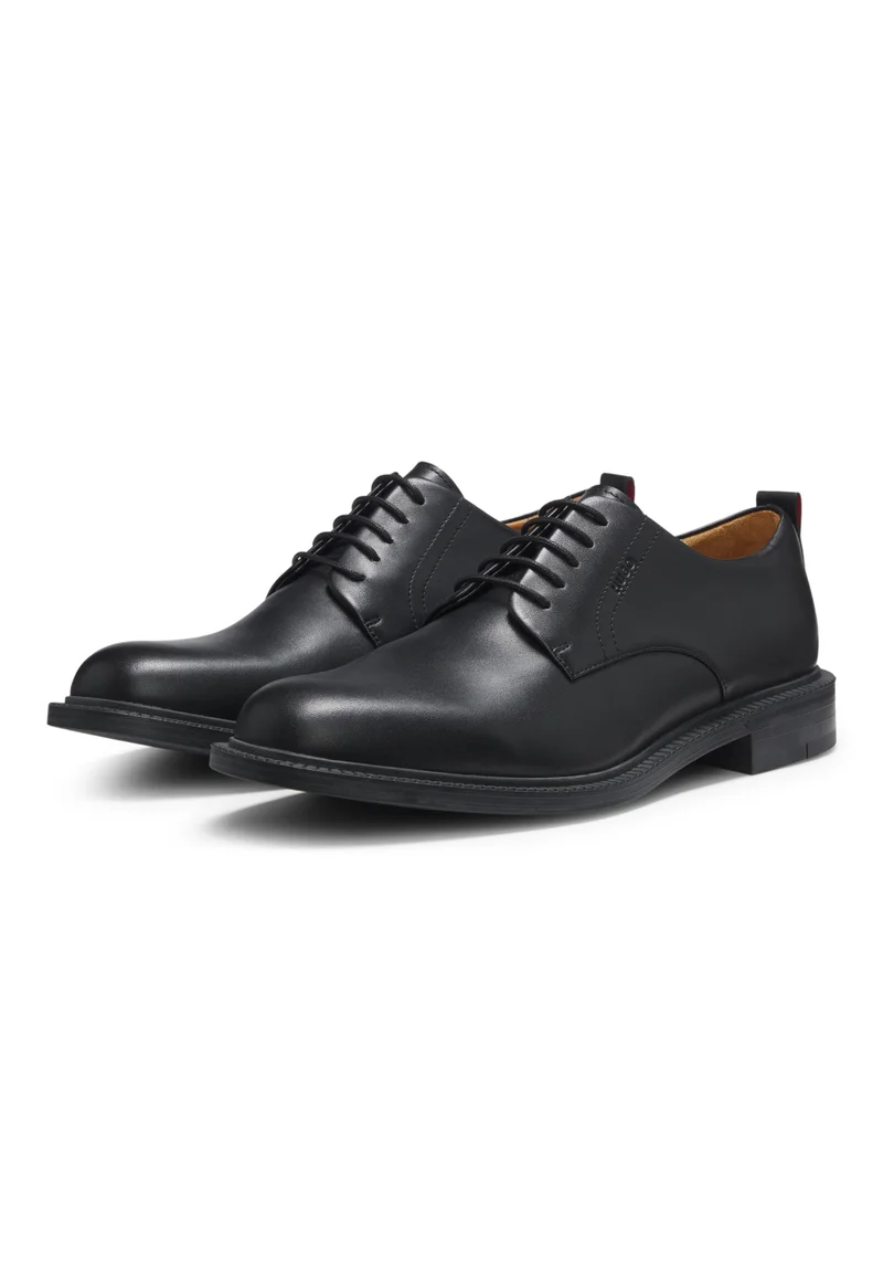 HUGO Derby shoes in leather with embossed logo