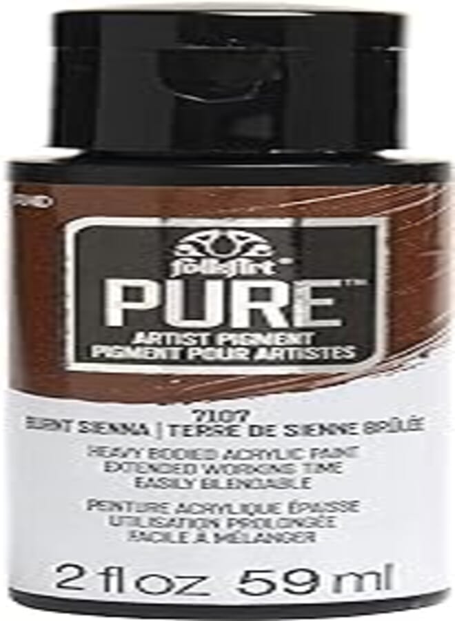 FolkArt FolkArt Pure Artist Pigment Acrylic Paint, 2 oz, Burnt Sienna 
