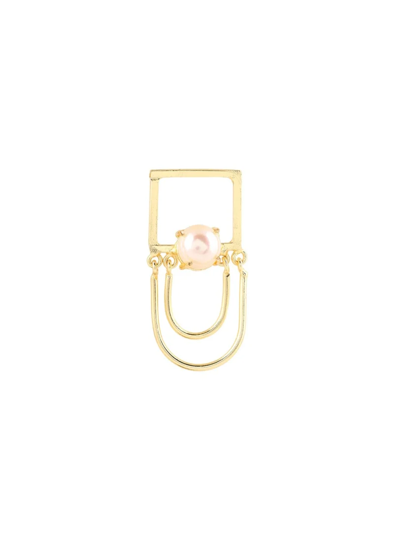 Priyaasi Plated Pearl Studded Drop Earrings