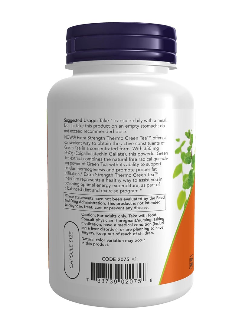 now Thermo Green Tea, Extra Strength, 90 Veg Capsules  - Image 3