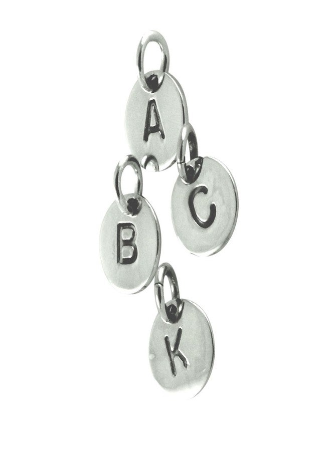 apop nyc apop Sterling Silver Mini Alphabet Disc Pendant Only, Letter A Only - Image 1