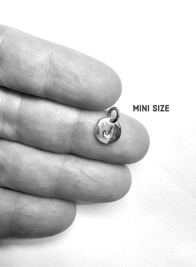 apop nyc apop Sterling Silver Mini Alphabet Disc Pendant Only, Letter A Only - Image 5