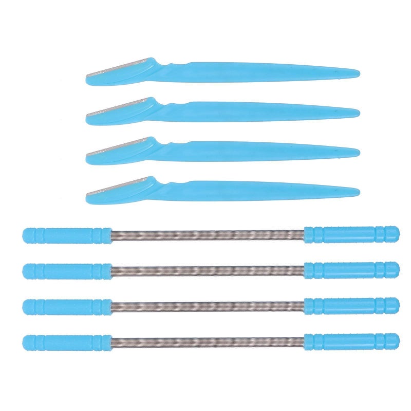 Blue Facial Hair Remover Set 8 Pieces Epilator Eyebrow Razors - Image 2