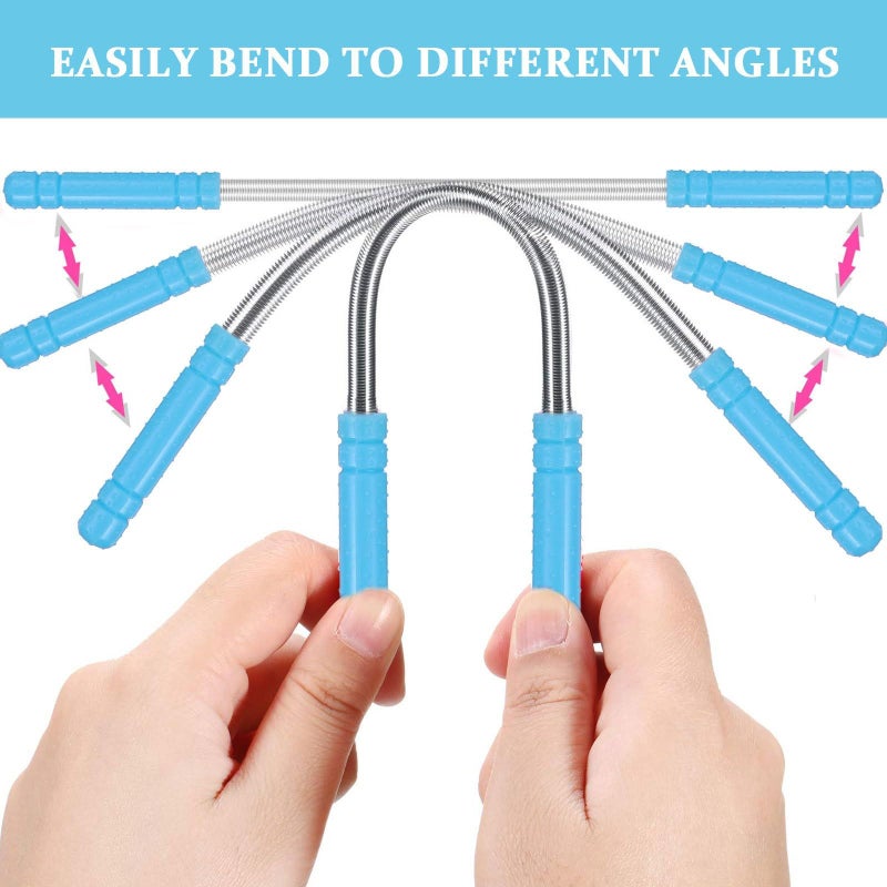 Blue Facial Hair Remover Set 8 Pieces Epilator Eyebrow Razors - Image 4