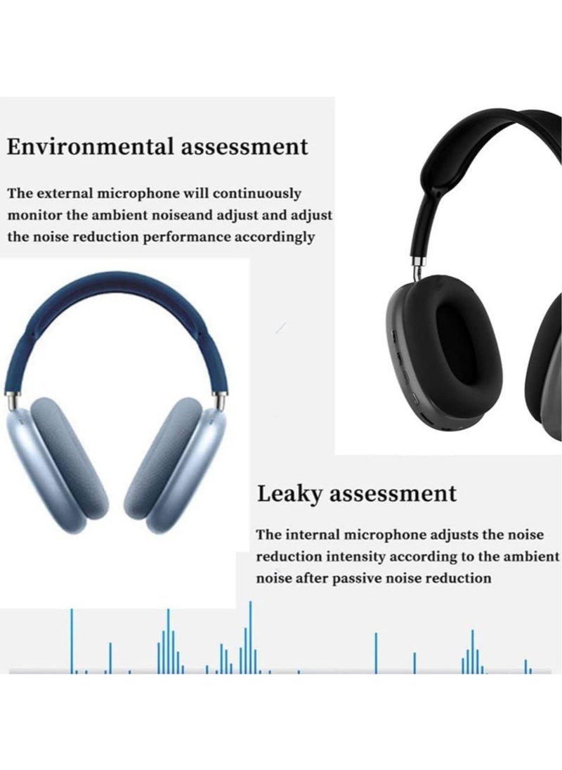 Generic - Premium Quality P9 Pro Max Immersive Active Noise Cancelling Over-Ear Headphones, Epitome of Cutting-Edge Design and Premium Sound Quality. Elevate Your Listening Experience, Fusion of Style and Comfort (BLACK) - Image 1