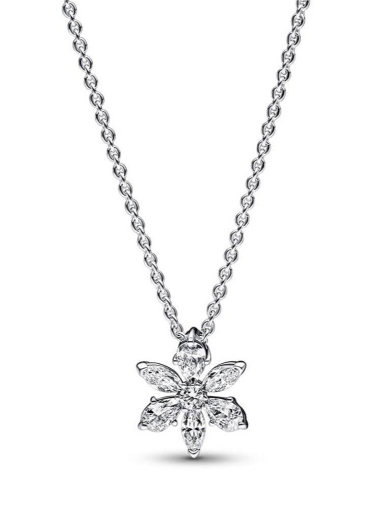 EVEREEN Herbarium Cluster Necklace Sterling Silver and Cubic Zirconia  - Image 1