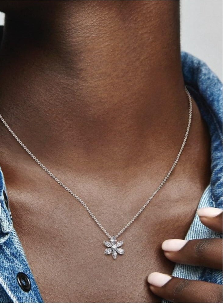 EVEREEN Herbarium Cluster Necklace Sterling Silver and Cubic Zirconia  - Image 4