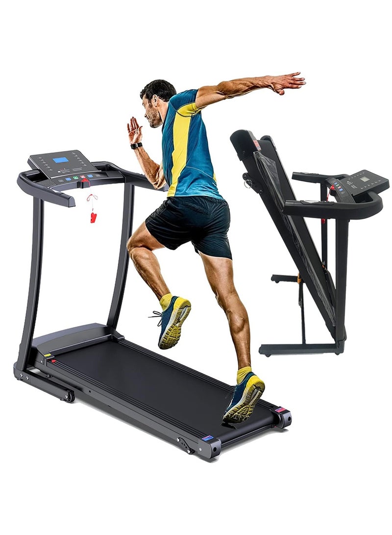 LIMOS Foldable Treadmill 4HP Motor Compact Motorized Running Machine with Shock Absorption Belt for Home & Office - Image 1