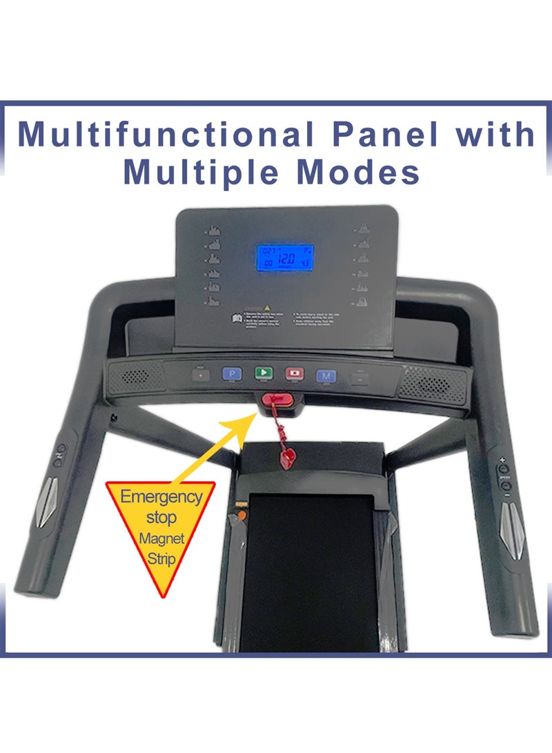 LIMOS Foldable Treadmill 4HP Motor Compact Motorized Running Machine with Shock Absorption Belt for Home & Office - Image 4