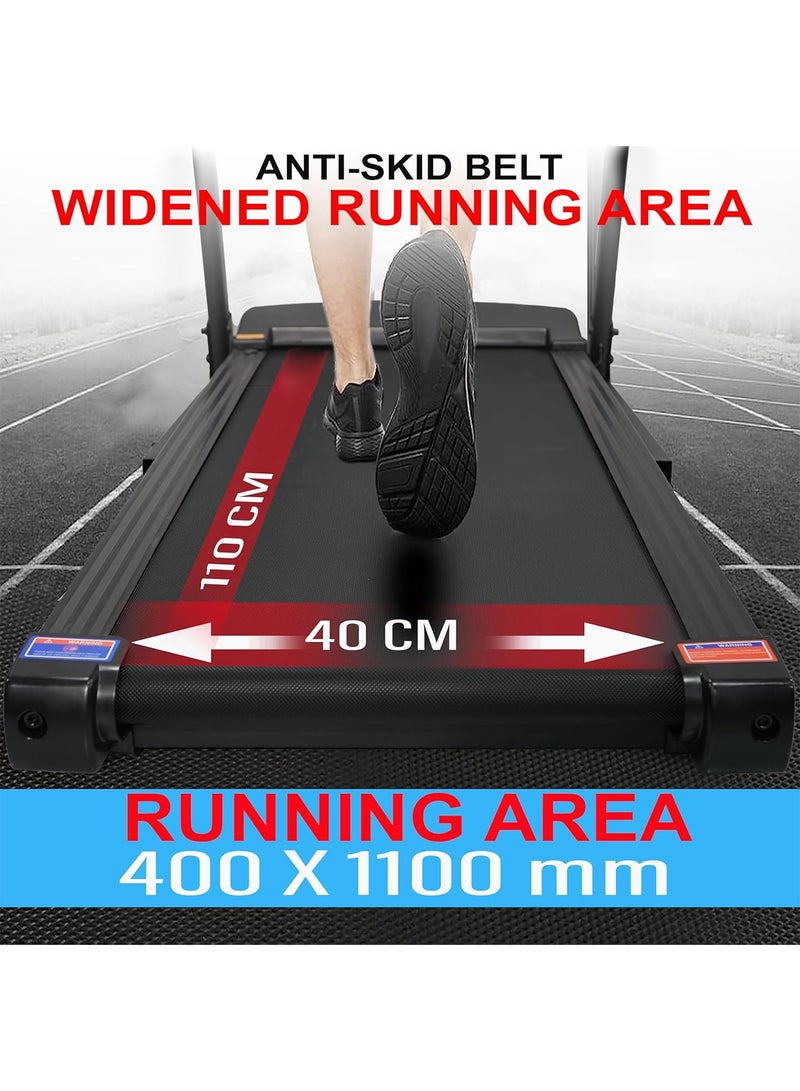 LIMOS Foldable Treadmill 4HP Motor Compact Motorized Running Machine with Shock Absorption Belt for Home & Office - Image 3