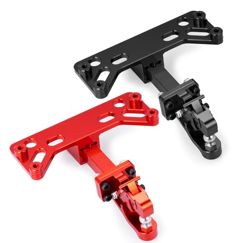 RCLIONS Aluminium Adjustable Trailer Hitch Receiver for Axial SCX6 JLU 16 Scale RC Crawler Car Upgrade Parts Black - Image 1