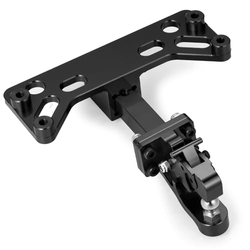 RCLIONS Aluminium Adjustable Trailer Hitch Receiver for Axial SCX6 JLU 16 Scale RC Crawler Car Upgrade Parts Black - Image 5