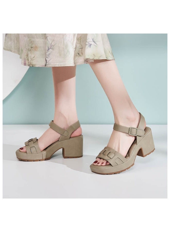 NIBEMINENT Spring And Summer Thick-Soled Sandals For Women Casual And Comfortable Large Size  Sandals Breathable And Casual  - Image 3