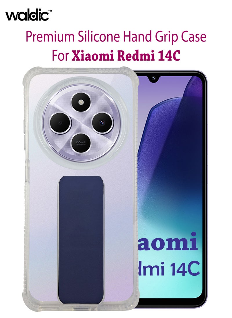 Waldic - Xiaomi Redmi 14C Case | Designed for Xiaomi Redmi 14C | Slim TPU Airbag Bumper Shock Absorption Rubber Soft Silicone Case Cover Fit for Xiaomi Redmi 14C | Dark Blue - Image 1