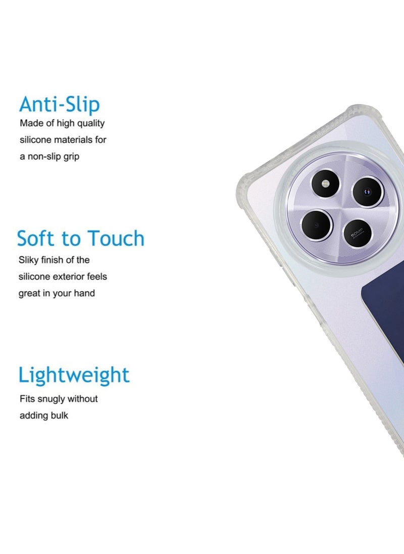 Waldic - Xiaomi Redmi 14C Case | Designed for Xiaomi Redmi 14C | Slim TPU Airbag Bumper Shock Absorption Rubber Soft Silicone Case Cover Fit for Xiaomi Redmi 14C | Dark Blue - Image 1