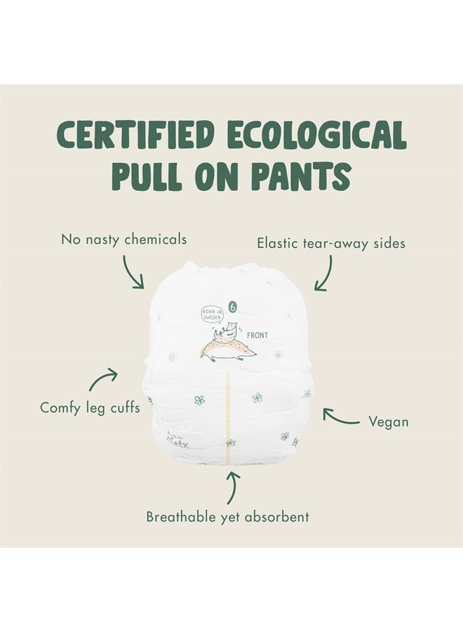 ECO by Naty سراويل تدريب قابلة للسحب - مضادة للحساسية وخالية من المواد الكيميائية، عالية الامتصاص وصديقة للبيئة للصبيان والبنات - الحجم (6) 4T-5T (35+ رطل) - 18 قطعة - Image 2