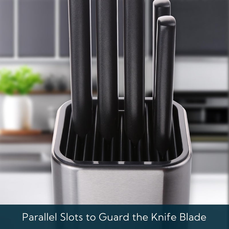 Tenom Knife Holder Stand for Kitchen Knife Stand Steel Knife Stand Without Knife Knife Block for Kitchen Knife Storage for Kitchen - Image 3