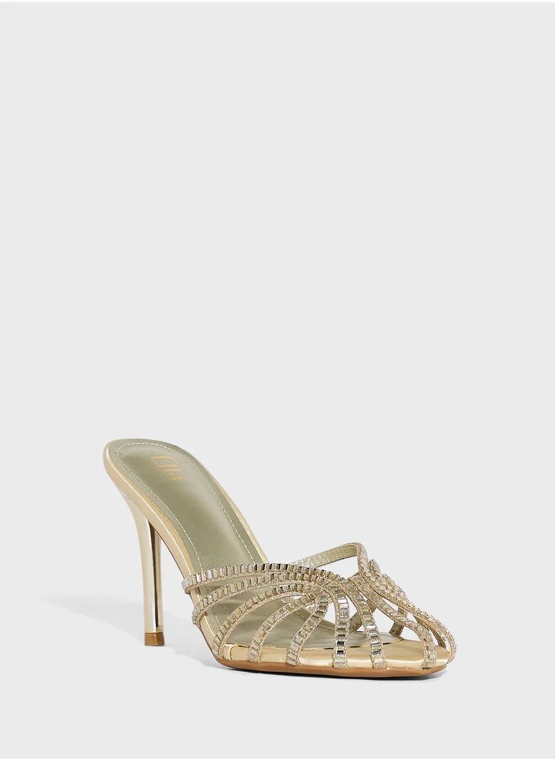 Ella Limited Edition Embellished Mule Heel Sandal