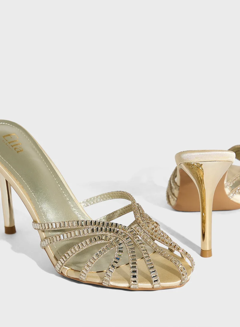 ايلا ليمتد اديشن Embellished Mule Heel Sandal