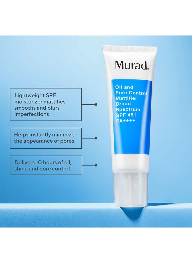 Murad - Oil & Pore Reducing Facial Moisturizer Acne Control Mattifier With Broad Spectrum Spf 45 Lightweight Face Lotion Backed By Science 1.7 Fl Oz - Image 1