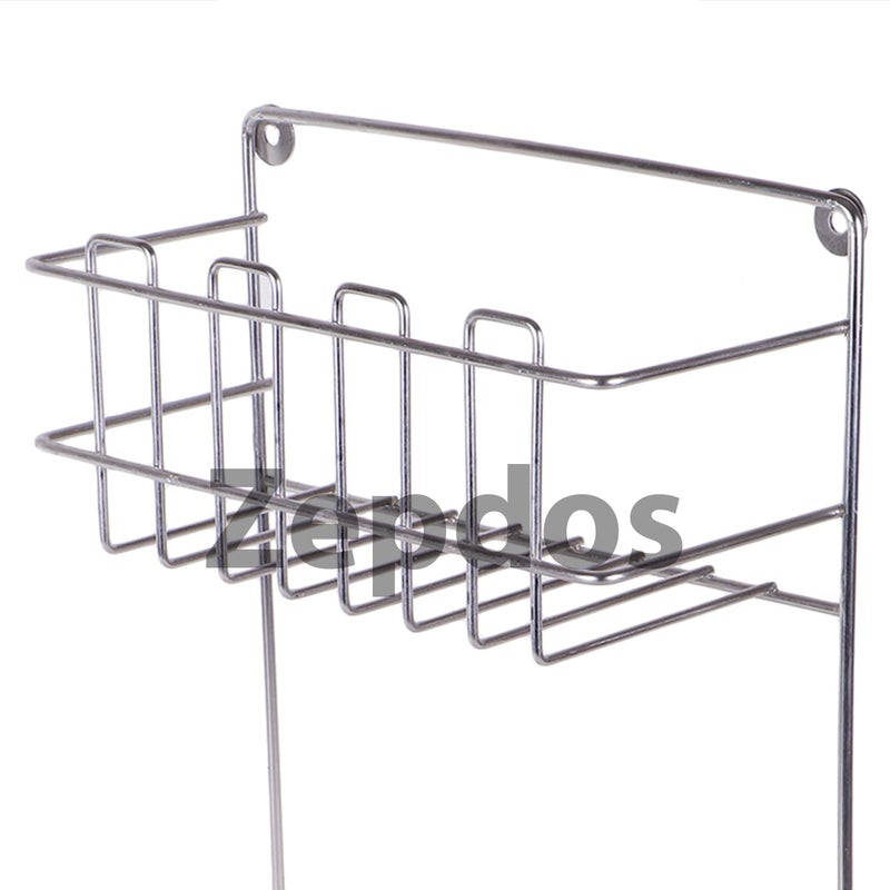 Zepdos Stainless Steel Wall Mounted Bathoom Rack and Detergent Rack, 2 Tier Bathroom Rack Wall Mount Bathroom Shelf and Rack - Image 3