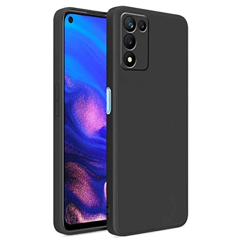 LIRAMARK Silicone Soft Back Cover Case for Realme 9 SE 5G (Silicone Black) - Image 1