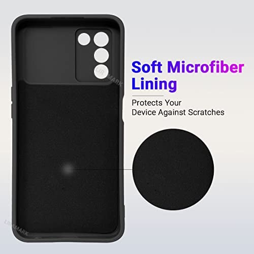LIRAMARK Silicone Soft Back Cover Case for Realme 9 SE 5G (Silicone Black) - Image 3