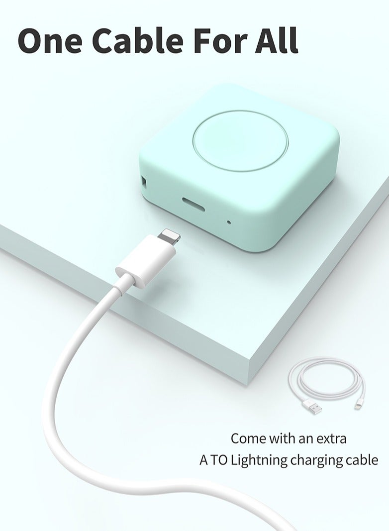 Manopola Portable Charger for Apple Watch Battery Pack with Fast Charging for iWatch,Compact 1200mAh Wireless Magnetic Power Bank with Keychain for Apple Watch Series9/8/7/6/5/4/3/2/SE/Ultra/Ultra2  - Image 4