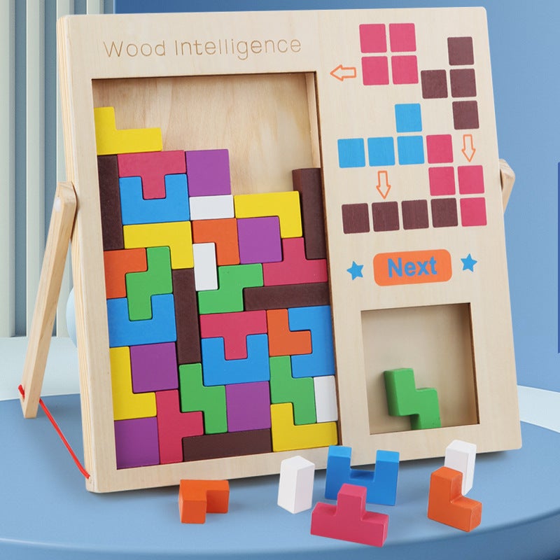 3D Children'S Early Education Multifunctional Tetris Three-Dimensional Building Block Puzzle Hands-On Brain-Burning Intelligence Toys - Image 2