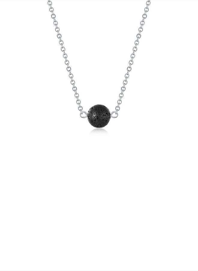 lenoup Lava Stone Bead Essential Oil Diffuser Necklace, Lava Ball Essential Pendant Aromatherapy Jewelry with 16.5 inches O Chain - Image 1