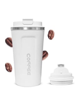 Generic Original 510ml Thermos Mug, Thermal Bottle, Vacuum Insulated 304 Stainless Steel Tea Coffee Thermos, Travel Thermos for Hot and Cold Drinks, Perfect for Kids and Babies. Leakproof Design, Great Gift for Outdoor, Office, Home, Sports Coffee Mug  Cappuccino Tea - Car Seat Mug - Coffee Mug - Double Wall Stainless Steel Insulated with Flip Lid to Keep Drinks Hot and Cold - Stainless Steel Vacuum Insulated Double Wall Thermal Cup for Tea Coffee Travel with Flip Lid for Hot and Cold Drinks for 6 Hours - Thermal Flask  - Image 1