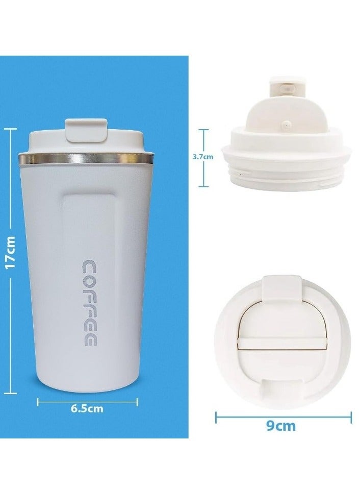 مج وترمس حراري أصلي بسعة 500 مل، زجاجة حرارية ، ترمس شاي وقهوة يحافظ على الحرارة معزول بتفريغ الهواء من الستانلس ستيل 304، مناسب للسفر والمشروبات الساخنة والباردة، ومثالي للأطفال والرضع. يتميز بتصميم مقاوم للتسرب ويعتبر هدية رائعة للاستخدام في الهواء الطلق، المكتب، المنزل، والرياضة مج قهوة و نسكافيه وكابتشينو وشاي - مج مناسب لمسند السيارة - مج كوفي- عازل بجدار مزدوج من الستانلس ستيل وغطاء قابل للطي للحفاظ على المشروبات باردة وساخنة - كوب حراري معزول بتفريغ الهواء من الستانلس ستيل بجدار مزدوج للشاي والقهوة والسفر مع غطاء قلاب للمشروبات الساخنة والباردة لمدة 6 ساعات - فلاسك حراري - Image 5