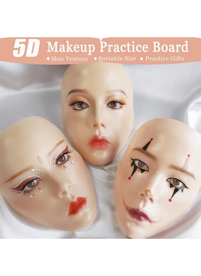 Makeup Mannequin Face, Makeup Practice Full Face, Silicone Makeup Practice Face Board With Makeup Kit & Face Gems & Makeup Brushes, For Beginners And Professionals To Practice Makeup Or Girl'S Gift - pzsku/Z883BE2752088B2807787Z/45/_/1730894522/df7faf84-904b-40d9-b63a-e3aa21903ded