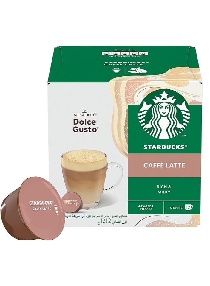 Starbucks Dolce Gusto Caffe Latte 12 Capsules (121.2g) - Image 1