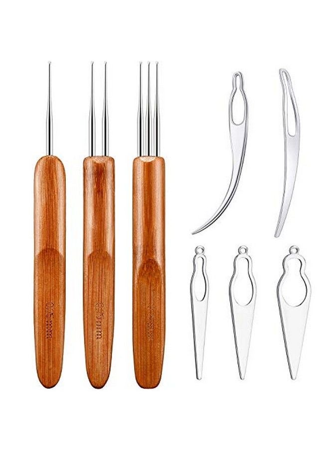 WILLBOND - 8 Pieces Dreadlocks Tool Interlocking Tool Dreadlocks Crochet Needle Sisterlocks Craft Dreadlocks Hair Extensions Locs Tightening Accessories Easyloc Hair Tool - Image 1