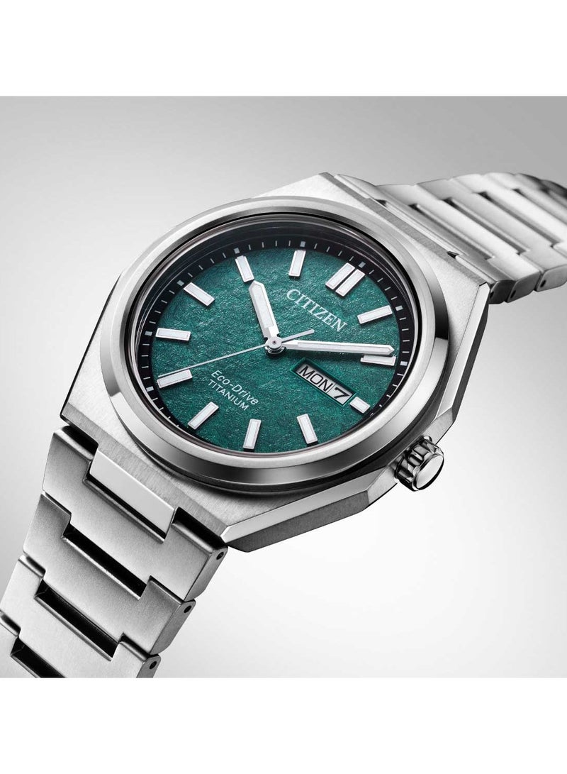 CITIZEN ساعة زينشين إيكو درايف تيتانيوم للرجال AW0130-85X - Image 2