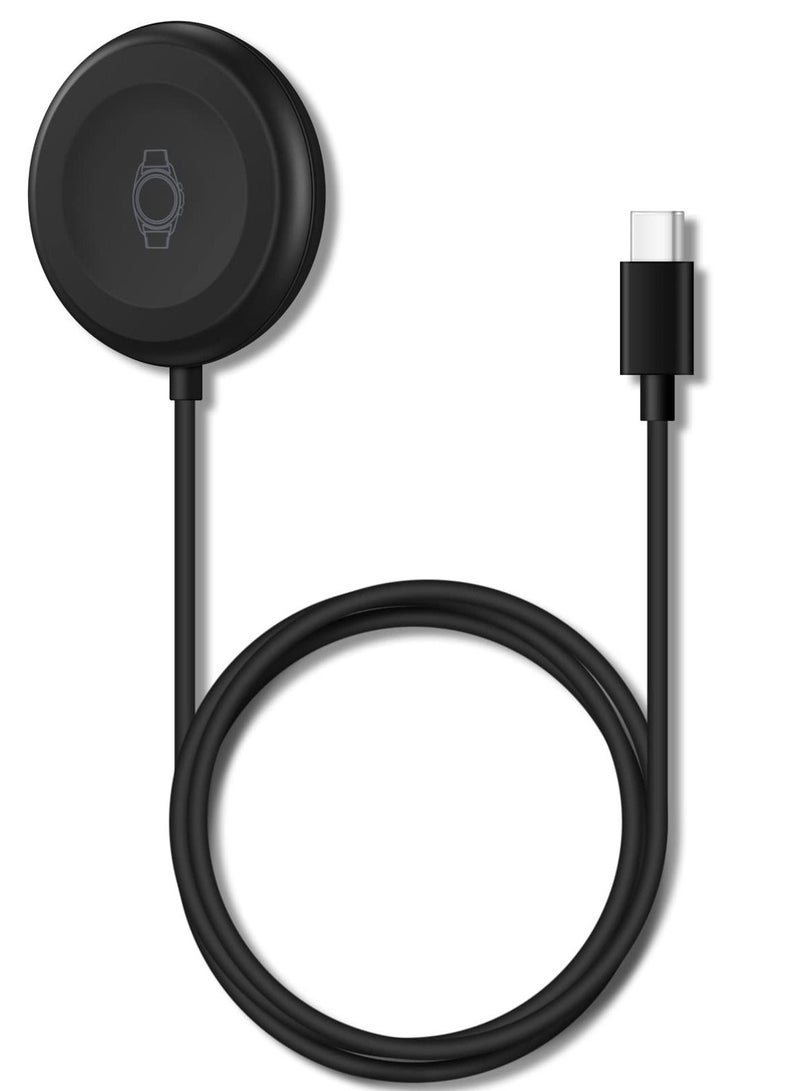 KASTWAVE شاحن ساعة USB C متوافق مع ساعة Samsung Galaxy Watch، قاعدة شحن مغناطيسية ذكية محمولة متوافقة مع Galaxy Watch 5 Pro/5/4/3، لساعة Galaxy Watch Active 2/ 1، النوع C 3.28 قدم/ 1 متر - Image 1