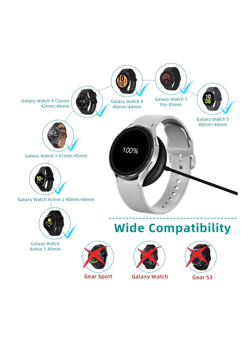 KASTWAVE شاحن ساعة USB C متوافق مع ساعة Samsung Galaxy Watch، قاعدة شحن مغناطيسية ذكية محمولة متوافقة مع Galaxy Watch 5 Pro/5/4/3، لساعة Galaxy Watch Active 2/ 1، النوع C 3.28 قدم/ 1 متر - Image 4