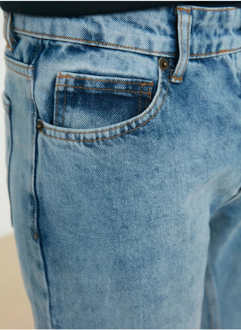 trendyol Distressed Straight Fit Jeans