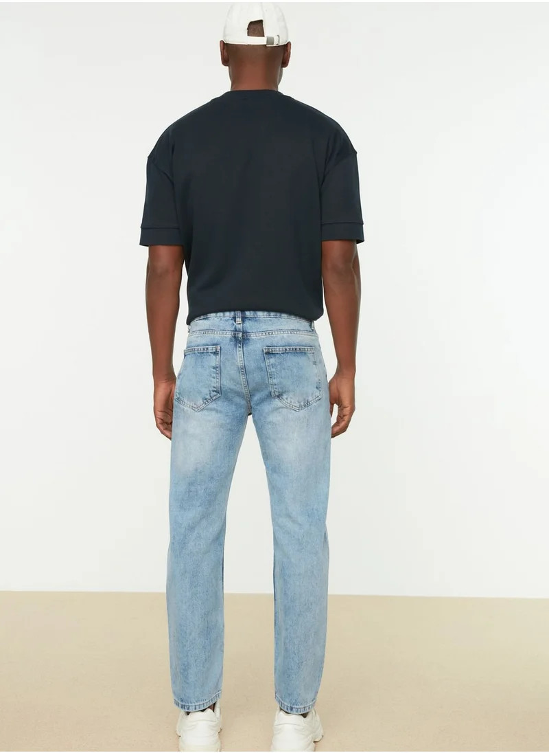 trendyol Distressed Straight Fit Jeans