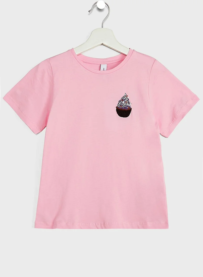 Vero Moda Girl Kids Cake Crew Neck T-Shirt