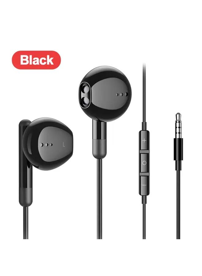 Black USB C Wired Headphones with 3 5mm Jack for iPhone 15 Pro Max Plus Samsung S23 High Fidelity Sound Volume Control - Image 1