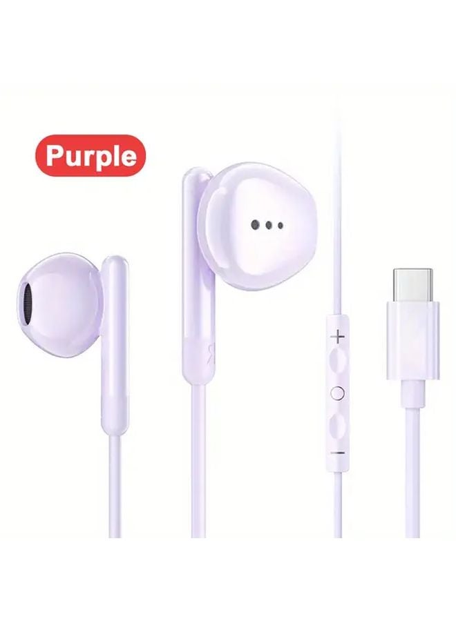 Black USB C Wired Headphones with 3 5mm Jack for iPhone 15 Pro Max Plus Samsung S23 High Fidelity Sound Volume Control - Image 3