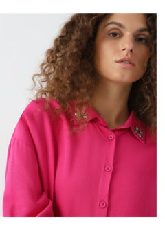 Women's Viscose Short sleeves shirt adorned with crystals Regular Fit Pink - pzsku/Z883C25BF596904869ED3Z/45/_/1698655951/58424644-1bd2-419c-808c-fe692f3cd047