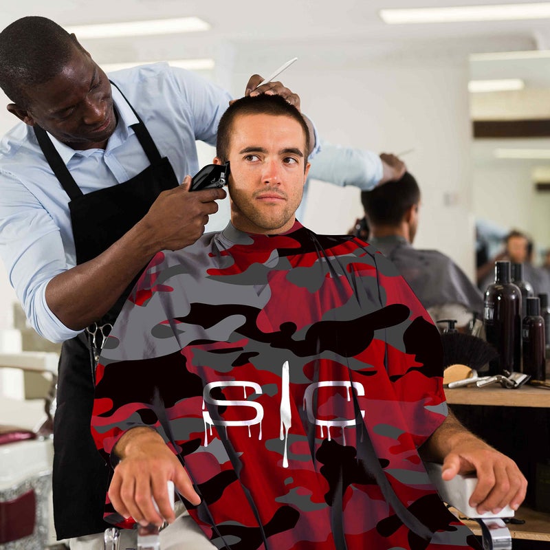 Stylecraft Professional Barber Water Resistant Hair Cutting Cape One Size (Red Camo)â€¦ - Image 3