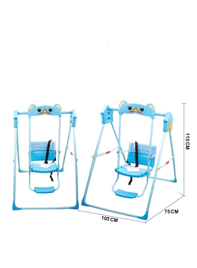 1PC Adorable Kids Swing Set – Sturdy Indoor/Outdoor Fun with Safety Belt 