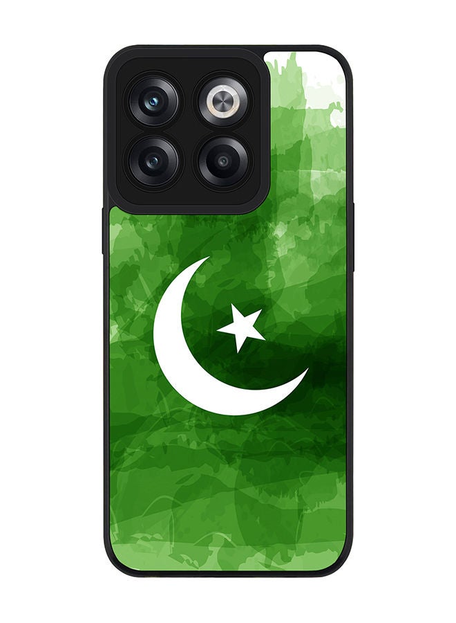 Stylizedd Rugged Black edge case for OnePlus 10T Slim fit Soft Case Flexible Rubber Edges Anti Drop TPU Gel Thin Cover - Crescent Green - Image 1
